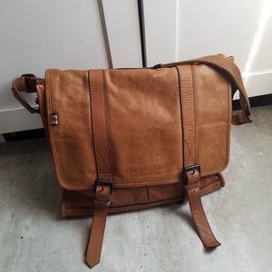 Burberry Tan Leather Messenger Bag